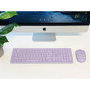 Macally Wireless Bluetooth Keyboard and Mouse Combo for Mac (Lavender Purple)