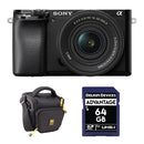 Sony a6100 Mirrorless Camera with 16-50mm f/3.5-5.6 II Lens and Basic Bundle