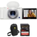Sony ZV-1 Digital Camera with Accessory Kit (White)