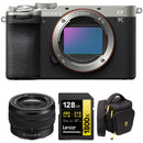 Sony a7C II Mirrorless Camera with 28-60mm f/4-5.6 Lens and Basic Bundle (Silver)