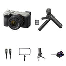 Sony a7C II Mirrorless Camera with 28-60mm f/4-5.6 Lens and Live Streaming Kit (Silver)