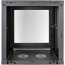 Tripp Lite SmartRack 12U Low-Profile Wall Mount Rack Enclosure Cabinet with Glass Front Door (Black)