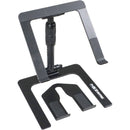 ProX Ibis Foldable DJ Laptop Stand with Adjustable Height Accessory Tray and Carrying Bag (Black)