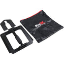 ProX Ibis Foldable DJ Laptop Stand with Adjustable Height Accessory Tray and Carrying Bag (Black)