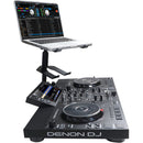 ProX Ibis Foldable DJ Laptop Stand with Adjustable Height Accessory Tray and Carrying Bag (Black)
