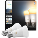 Philips Hue A19 Bulb with Bluetooth (White Ambiance, Matter, 2-Pack)