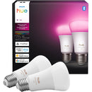 Philips Hue A19 Bulb with Bluetooth (White & Color Ambiance, Matter, 2-Pack)