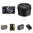Sony a7CR Mirrorless Camera with 24mm f/2.8 Lens and Basic Bundle (Black)