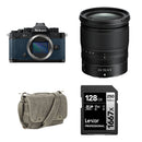 Nikon Zf Mirrorless Camera with 24-70mm f/4 Lens and Basic Bundle (Blue)