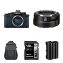 Nikon Zf Mirrorless Camera with FTZ II Mount Adapter and Essentials+ Kit (Blue)