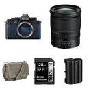 Nikon Zf Mirrorless Camera with 24-70mm f/4 Lens and Essentials+ Kit (Blue)