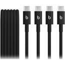 Beats by Dr. Dre USB-C Male to USB-C Male Woven Cable (5', Bolt Black, 2-Pack)