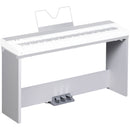 Medeli Electronics ST430 Wooden Stand with 3 Pedals for Performer Series Digital Pianos (White)