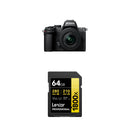 Nikon Z50 II Mirrorless Camera with 16-50mm f/3.5-6.3 Lens and Basic Bundle