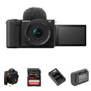 Sony ZV-E10 II Mirrorless Camera with 16-50mm f/3.5-5.6 Lens and Basic Bundle (Black)