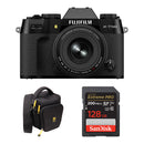 FUJIFILM X-T50 Mirrorless Camera with 16-50mm f/2.8-4.8 Lens and Basic Bundle (Black)