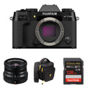 FUJIFILM X-T50 Mirrorless Camera with 16mm f/2.8 Lens and Basic Bundle (Black)