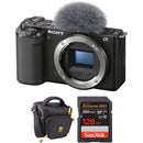 Sony ZV-E10 Mirrorless Camera with Basic Bundle (Black)