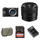 Sony a6700 Mirrorless Camera with 11mm f/1.8 Lens and Basic Bundle