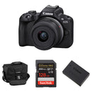 Canon EOS R50 Mirrorless Camera with 18-45mm Lens and Essentials+ Kit (Black)