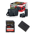 Canon EOS R100 Mirrorless Camera with 18-45mm and 75-300mm Lenses and Essentials+ Kit