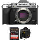 FUJIFILM X-T5 Mirrorless Camera with Basic Bundle (Silver)