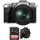 FUJIFILM X-T5 Mirrorless Camera with 16-80mm f/4 Lens and Basic Bundle (Silver)