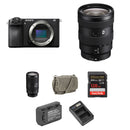 Sony a6700 Mirrorless Camera with 16-55mm and 70-350mm Lenses and Basic Bundle