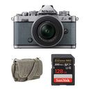 Nikon Zfc Mirrorless Camera with 16-50mm f/3.5-6.3 Lens and Basic Bundle (Chalk Blue)
