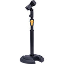 HERCULES Stands Low-Profile H-Shaped Base Mic Stand with EZ Grip Height Adjustment