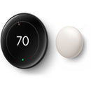 Google Nest 4th Gen Learning Thermostat with 2nd Gen Sensor (Polished Obsidian)