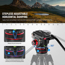 Neewer Professional Video Tripod Fluid Head with Adjustable Damping (Metal)