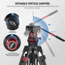 Neewer Professional Video Tripod Fluid Head with Adjustable Damping (Metal)