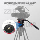Neewer Professional Video Tripod Fluid Head with Adjustable Damping (Metal)