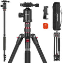 Neewer TP77 2-in-1 Aluminum Tripod with Ball Head, Phone Holder & Remote