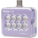 Nanlite cookie USB-C Mini Square LED (Lavender)