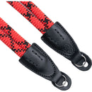 COOPH Double Rope Camera Strap (Red, 49.6", Ring Attachment)