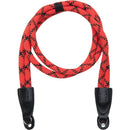 COOPH Double Rope Camera Strap (Red, 49.6", Ring Attachment)