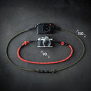 COOPH Adjustable Rope Camera Strap with Webbing Band Connector (Duotone Poppy)