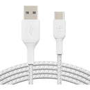 Belkin BoostCharge Braided USB-C to USB-A Cable (3.3', White)