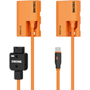 ZGCINE DT-LPE6P D-Tap to LP-E6P Braided Dummy Battery Cable (23.6")