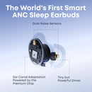 Soundcore by Anker Sleep A30 Smart Noise-Canceling Sleep Earbuds (Moonlit White)
