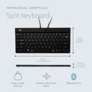 R-Go Tools Ergonomic Split Break Wireless Keyboard (Black)