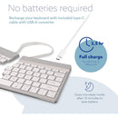 R-Go Tools Ergonomic Split Break Wireless Keyboard (White)