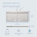 R-Go Tools Ergonomic Split Break Wireless Keyboard (White)