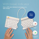 R-Go Tools Ergonomic Split Break Wireless Keyboard (White)