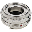 FotodioX Pro Lens Mount Adapter for Select Voigtlander 50mm Lenses (Nokton/Ultron to Leica M, Silver)