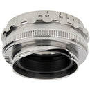 FotodioX Pro Lens Mount Adapter for Select Voigtlander 50mm Lenses (Nokton/Ultron to Leica M, Silver)