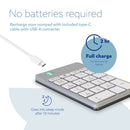 R-Go Tools Wireless Numpad Break (White)
