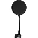 HERCULES Stands Studio Pop Filter Clamp Mount with 6" Diffuser & Gooseneck